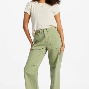 Billabong Women's Straight Leg Jeans in Light Green